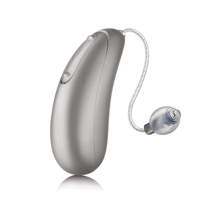 Large Silver Hearing Aid