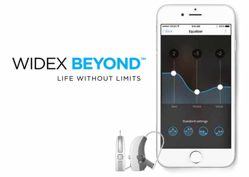 Widex Beyond app shown on iphone