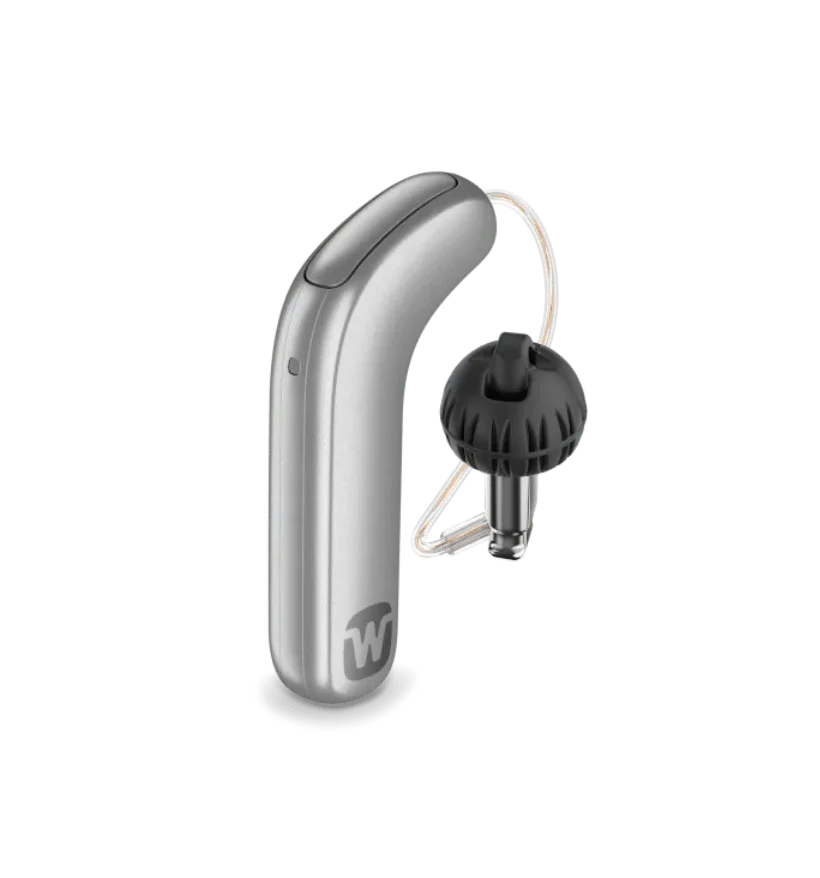 Silver Widex hearing aid